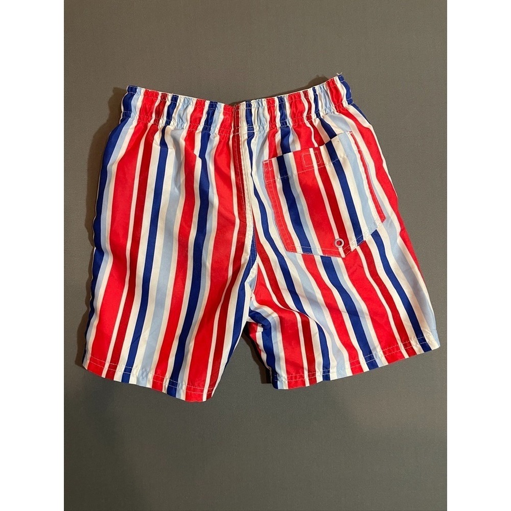 Toddler boys cat and jack swim trunks size 8 primary colored striped - Picture 4 of 9